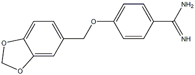 4-(2H-1,3-benzodioxol-5-ylmethoxy)benzene-1-carboximidamide 结构式