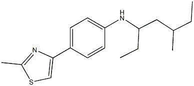 4-(2-methyl-1,3-thiazol-4-yl)-N-(5-methylheptan-3-yl)aniline 结构式