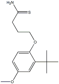 4-(2-tert-butyl-4-methoxyphenoxy)butanethioamide 结构式