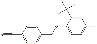 4-(2-tert-butyl-4-methylphenoxymethyl)benzonitrile 结构式