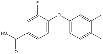 4-(3,4-dimethylphenoxy)-3-fluorobenzoic acid 结构式