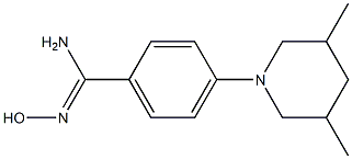 4-(3,5-dimethylpiperidin-1-yl)-N'-hydroxybenzene-1-carboximidamide 结构式