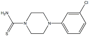 4-(3-chlorophenyl)piperazine-1-carbothioamide 结构式