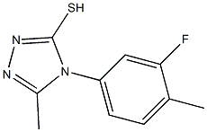 4-(3-fluoro-4-methylphenyl)-5-methyl-4H-1,2,4-triazole-3-thiol 结构式