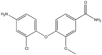 4-(4-amino-2-chlorophenoxy)-3-methoxybenzamide 结构式