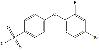 4-(4-bromo-2-fluorophenoxy)benzene-1-sulfonyl chloride 结构式