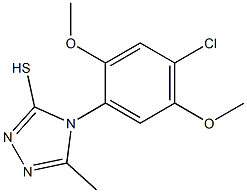 4-(4-chloro-2,5-dimethoxyphenyl)-5-methyl-4H-1,2,4-triazole-3-thiol 结构式