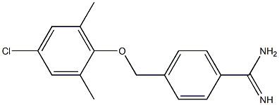 4-(4-chloro-2,6-dimethylphenoxymethyl)benzene-1-carboximidamide 结构式