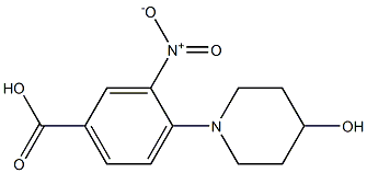 4-(4-hydroxypiperidin-1-yl)-3-nitrobenzoic acid 结构式