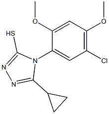 4-(5-chloro-2,4-dimethoxyphenyl)-5-cyclopropyl-4H-1,2,4-triazole-3-thiol 结构式