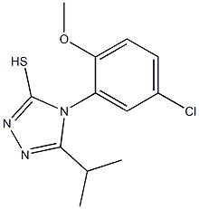 4-(5-chloro-2-methoxyphenyl)-5-(propan-2-yl)-4H-1,2,4-triazole-3-thiol 结构式