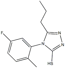 4-(5-fluoro-2-methylphenyl)-5-propyl-4H-1,2,4-triazole-3-thiol 结构式