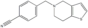 4-(6,7-dihydrothieno[3,2-c]pyridin-5(4H)-ylmethyl)benzonitrile 结构式