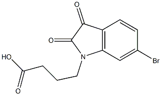 4-(6-bromo-2,3-dioxo-2,3-dihydro-1H-indol-1-yl)butanoic acid 结构式