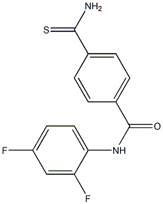 4-(aminocarbonothioyl)-N-(2,4-difluorophenyl)benzamide 结构式