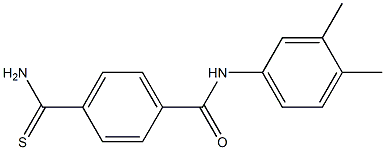 4-(aminocarbonothioyl)-N-(3,4-dimethylphenyl)benzamide 结构式