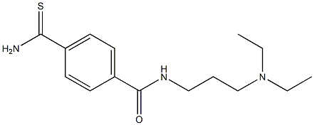 4-(aminocarbonothioyl)-N-[3-(diethylamino)propyl]benzamide 结构式