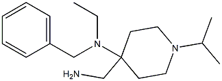4-(aminomethyl)-N-benzyl-N-ethyl-1-(propan-2-yl)piperidin-4-amine 结构式