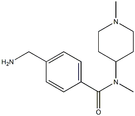 4-(aminomethyl)-N-methyl-N-(1-methylpiperidin-4-yl)benzamide 结构式