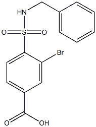 4-(benzylsulfamoyl)-3-bromobenzoic acid 结构式