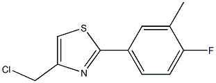 4-(chloromethyl)-2-(4-fluoro-3-methylphenyl)-1,3-thiazole 结构式