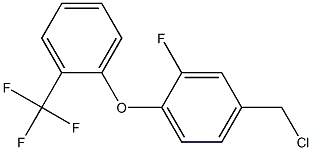 4-(chloromethyl)-2-fluoro-1-[2-(trifluoromethyl)phenoxy]benzene 结构式