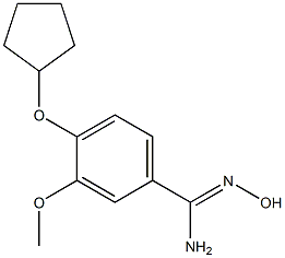 4-(cyclopentyloxy)-N'-hydroxy-3-methoxybenzenecarboximidamide 结构式