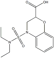 4-(diethylsulfamoyl)-3,4-dihydro-2H-1,4-benzoxazine-2-carboxylic acid 结构式