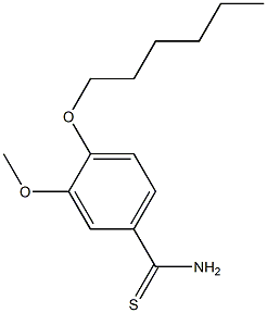 4-(hexyloxy)-3-methoxybenzene-1-carbothioamide 结构式