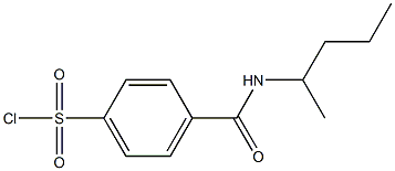 4-(pentan-2-ylcarbamoyl)benzene-1-sulfonyl chloride 结构式