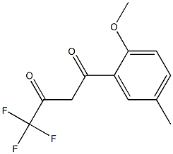 4,4,4-trifluoro-1-(2-methoxy-5-methylphenyl)butane-1,3-dione 结构式