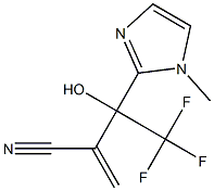 4,4,4-trifluoro-3-hydroxy-3-(1-methyl-1H-imidazol-2-yl)-2-methylidenebutanenitrile 结构式