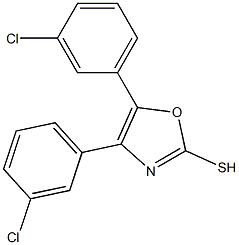 4,5-bis(3-chlorophenyl)-1,3-oxazole-2-thiol 结构式