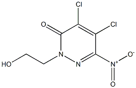 4,5-dichloro-2-(2-hydroxyethyl)-6-nitropyridazin-3(2H)-one 结构式