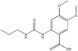 4,5-dimethoxy-2-[(propylcarbamoyl)amino]benzoic acid 结构式