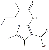 4,5-dimethyl-2-(2-methylpentanamido)thiophene-3-carboxylic acid 结构式