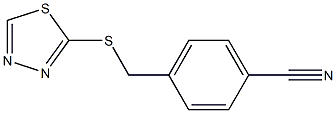 4-[(1,3,4-thiadiazol-2-ylsulfanyl)methyl]benzonitrile 结构式