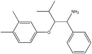 4-[(1-amino-3-methyl-1-phenylbutan-2-yl)oxy]-1,2-dimethylbenzene 结构式