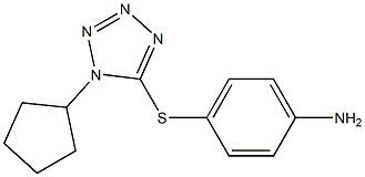 4-[(1-cyclopentyl-1H-1,2,3,4-tetrazol-5-yl)sulfanyl]aniline 结构式