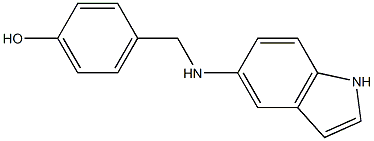 4-[(1H-indol-5-ylamino)methyl]phenol 结构式