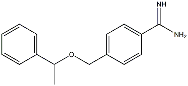 4-[(1-phenylethoxy)methyl]benzenecarboximidamide 结构式