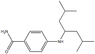 4-[(2,6-dimethylheptan-4-yl)amino]benzamide 结构式