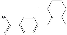 4-[(2,6-dimethylpiperidin-1-yl)methyl]benzene-1-carbothioamide 结构式