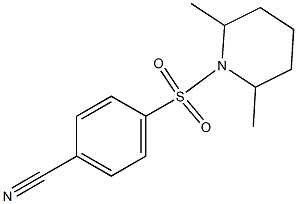 4-[(2,6-dimethylpiperidin-1-yl)sulfonyl]benzonitrile 结构式