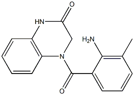 4-[(2-amino-3-methylphenyl)carbonyl]-1,2,3,4-tetrahydroquinoxalin-2-one 结构式