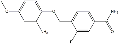 4-[(2-amino-4-methoxyphenoxy)methyl]-3-fluorobenzamide 结构式