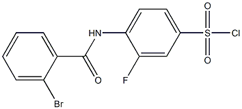 4-[(2-bromobenzene)amido]-3-fluorobenzene-1-sulfonyl chloride 结构式