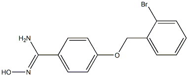 4-[(2-bromobenzyl)oxy]-N'-hydroxybenzenecarboximidamide 结构式