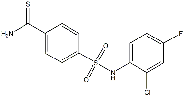 4-[(2-chloro-4-fluorophenyl)sulfamoyl]benzene-1-carbothioamide 结构式
