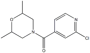 4-[(2-chloropyridin-4-yl)carbonyl]-2,6-dimethylmorpholine 结构式